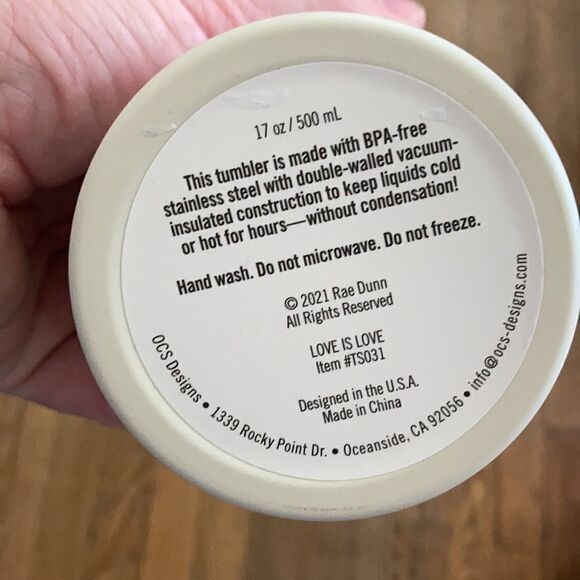 Rae Dunn Insulated SS Tumbler LOVE IS LOVE. - Picture 5 of 6